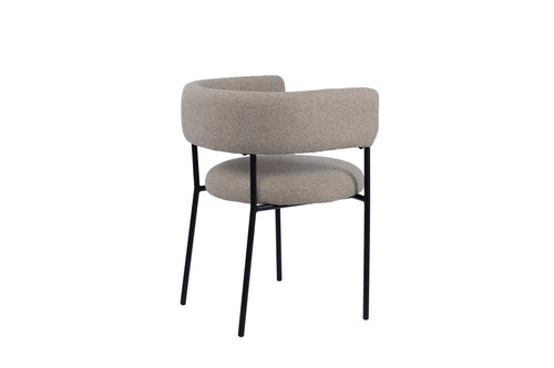 Giga Meubel Eetkamerstoel Malene - Stof - Taupe - Set van 2