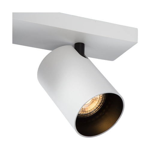 Atmooz plafondlamp Nuo 2 - wit-zwart binnenin - 28 x 13 x H 12 cm - GU10