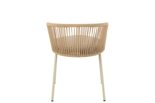 J-Line stoel Toa - metaal/koord - beige - vtwonen shop