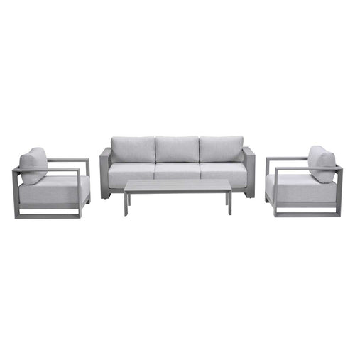 Garden Impressions loungeset Malakka taupe - 4-delig - vtwonen shop