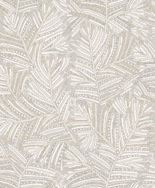 Masureel behang bladeren grijs - 53 cm x 10.05 m - 632051 - vtwonen shop