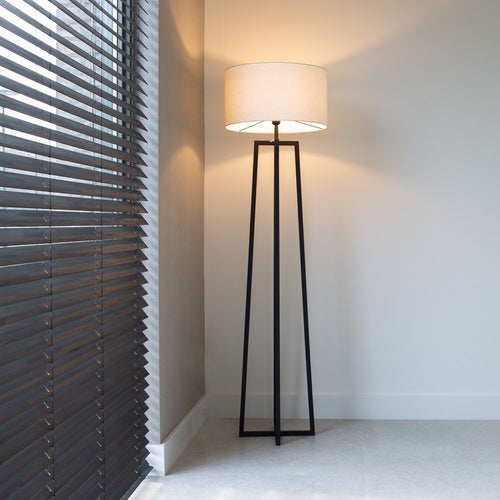 Atmooz vloerlamp Potsdam - zwart - Ø 46 x H 168 cm - E27