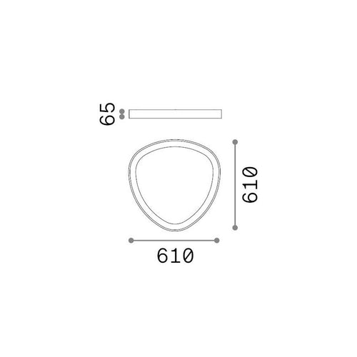 Ideal Lux GEMINI Geïntegreerde LED-plafondlamp, halfverzonken, wit, 3550lm, 4000K