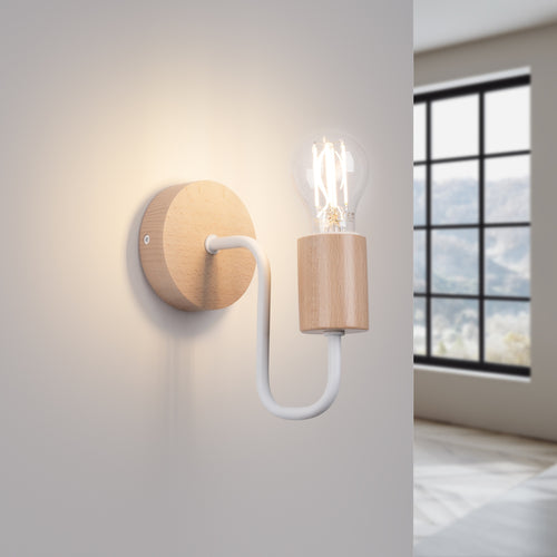 Sollux Lighting Wandlamp TIMBO wit - 8x19x18,5cm