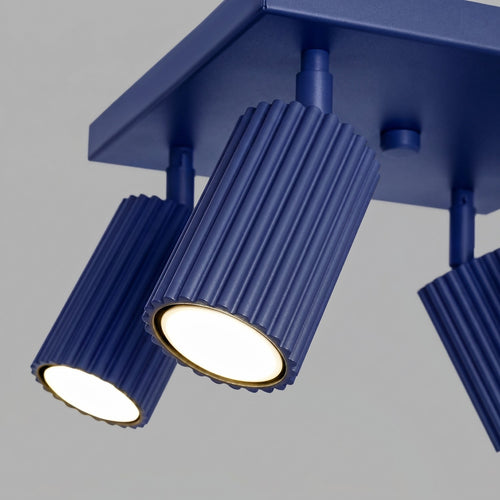 Sollux Lighting Plafondlamp KARBON 4 ultramarijn - 25x25x16,5cm