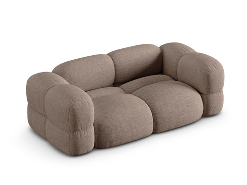 Cosmopolitan Design Bank Loretto 3-zits, structurele stof cappuccino - 100x210x68cm