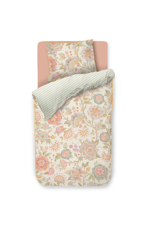 Pip Studio Dekbedovertrek Bombay Bold - 140 x 200/220 cm - Gebroken wit