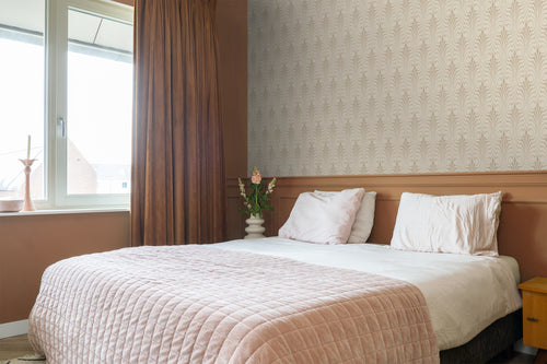 ESTAhome behang grafische vorm beige - 50 x 900 cm - 139634 - vtwonen shop