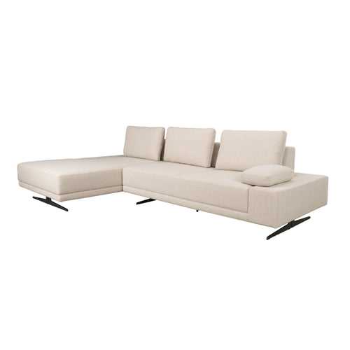 Dutchbone Shelly Bank Off-White Left Chaise Longuen - Wit - vtwonen shop