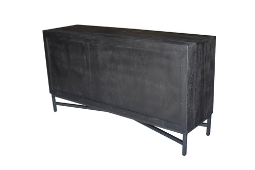 Giga Meubel Dressoir Jazz - Zwart Mangohout - 160x45x85cm