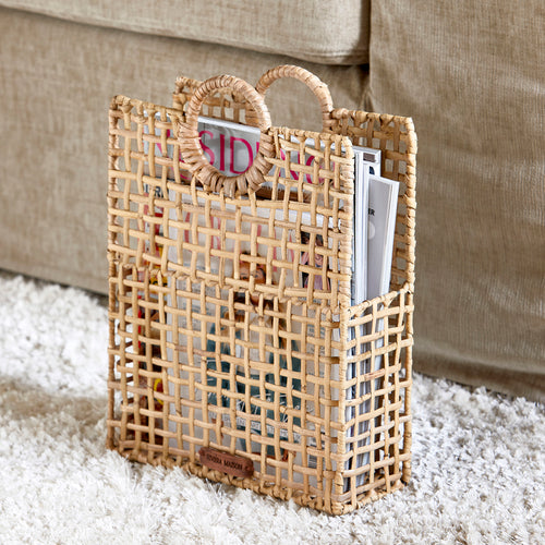 Rivièra Maison Rustic Rattan Sisi Magazine Holder - Rattan Pitriet - Naturel - vtwonen shop