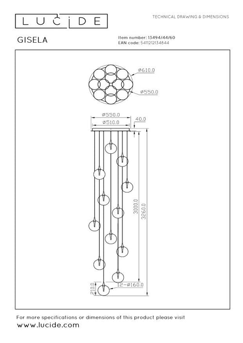 Lucide hanglamp GISELA - Geïntegreerde LED - Transparant - vtwonen shop