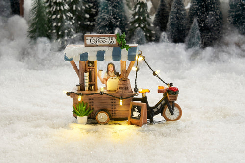 LuVille Kerstdorp Miniatuur Coffee to go - L14 x B8 x H11 cm - vtwonen shop