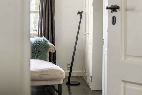 Artdelight vloerlamp Omega - 1 lichts - 30  x 146.3   cm - zwart - vtwonen shop