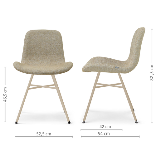 Nolon Noa-Fé eetkamerstoel taupe melange - beige onderstel