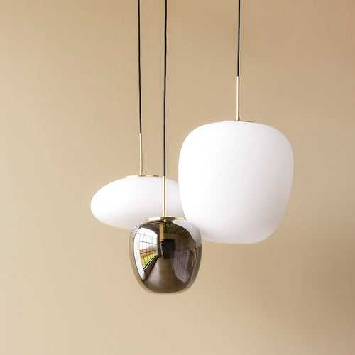 Hübsch hanger Reflect - glas/ijzer - ø25xh36cm, e27 - vtwonen shop