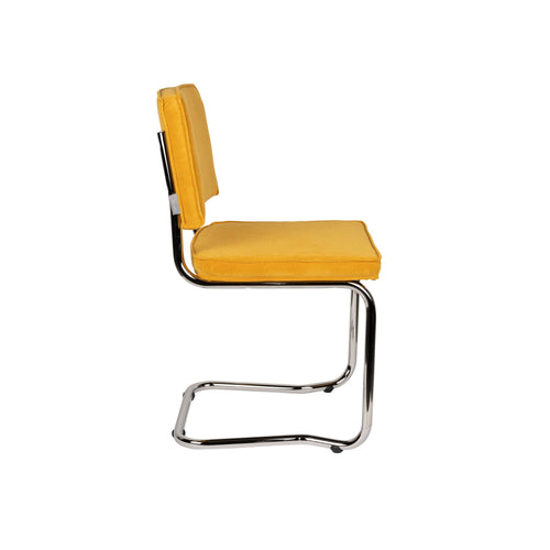 Zuiver Ridge Kink Rib Eetkamerstoelen Geel - Set van 2