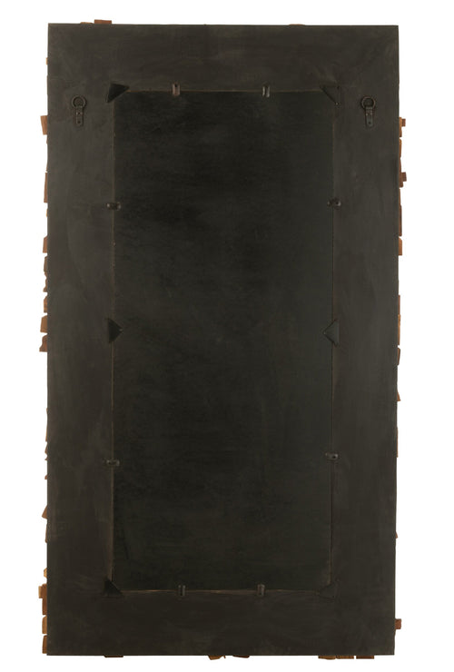 J-Line spiegel Syma - hout/glas - naturel - large - 100 x 180 cm
