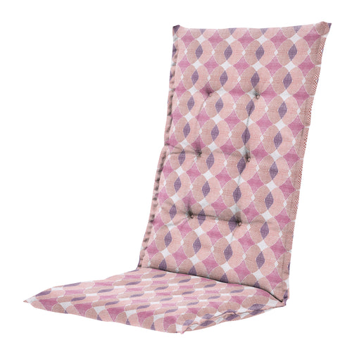 Madison tuinstoelkussen hoge rug Rae - paars - 123x50x5cm - set van 4