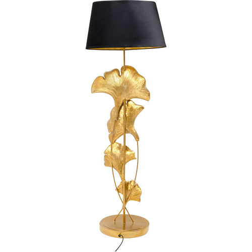Kare Design Vloerlamp ginkgobladeren 129cm goud