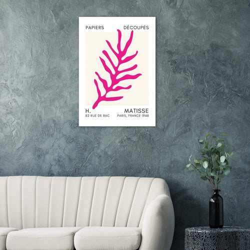 Artfulprints  Matisse – Ocean flora pink   poster A4 21x29.7 cm - vtwonen shop