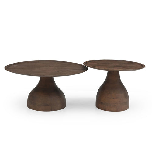 Giga Meubel Salontafel Joji - Rond - Mangohout - 60cm - vtwonen shop