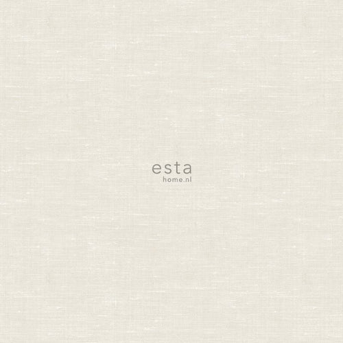 ESTAhome behang effen linnenstructuur licht crème beige - 53 cm x 10,05 m - 148691 - vtwonen shop