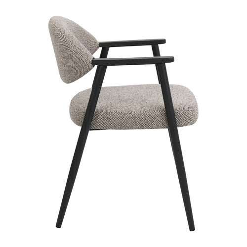 DÉJA Living Eetkamerstoel Karup - Taupe/Zwart - Set van 2 - vtwonen shop