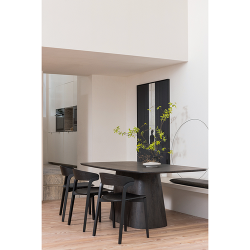 WOOOD eettafel Leah- MDF - Donkerbruin - 76x200x105