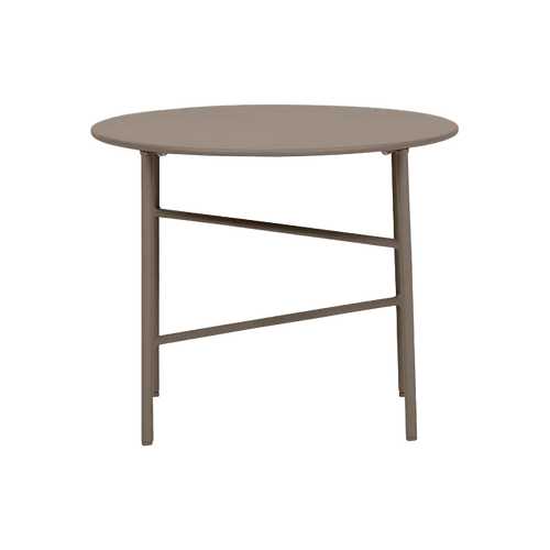 Lisomme Mila metalen tuin salontafel taupe - Ø50 cm - vtwonen shop