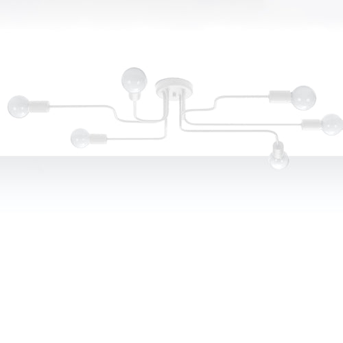 Sollux Lighting Kroonluchter VECTOR 6 wit - 80x64x15,5cm