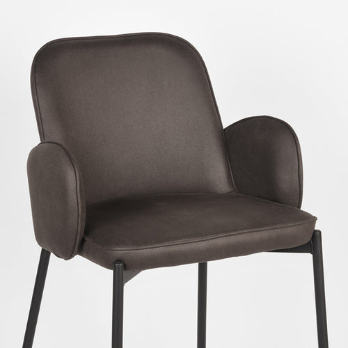 LABEL51 Barkruk Jari - Antraciet - Zithoogte 65cm - Set van 2