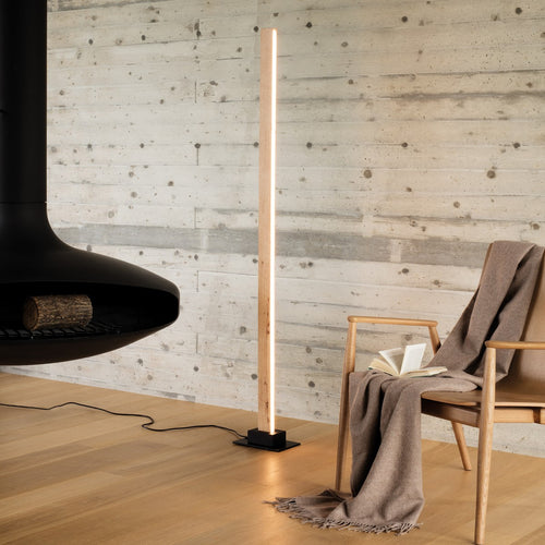 Ideal Lux CRAFT Dimbare LED Geïntegreerde Vloerlamp Hout, Ingebouwde Schakelaar, 3000K