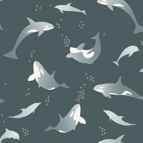 ESTAhome behang walvissen donkerblauw - 50 x 900 cm - 131566 - vtwonen shop