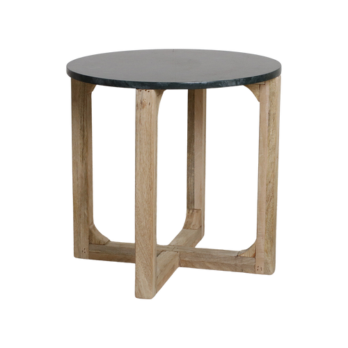 Marmeren bijzettafel rond - groen - 50x50x50 cm