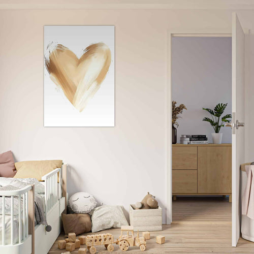 Artfulprints  Hart van goud   poster A4 21x29.7 cm - vtwonen shop