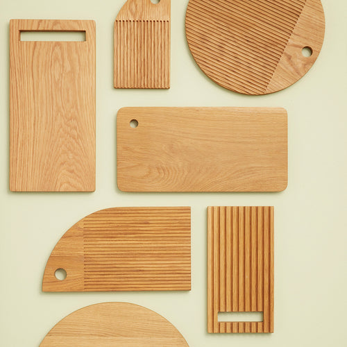 Hübsch snijplanken Airy - eikenhout - 15x30xh2, 20x40xh2cm