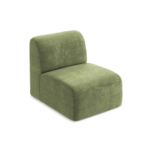 LaMiaSofa Bankmodule midden Cervo - chenille stof - groente - 70x94x75