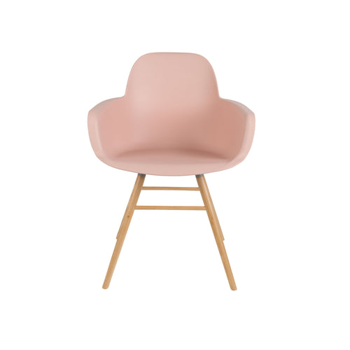 Zuiver Albert Kuip Eetkamerstoelen met armleuning Roze - Set van 2 - vtwonen shop