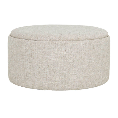 DÉJA Living Salontafel Zara - Rond Beige/Naturel - Incl. Opbergruimte - Ø80cm