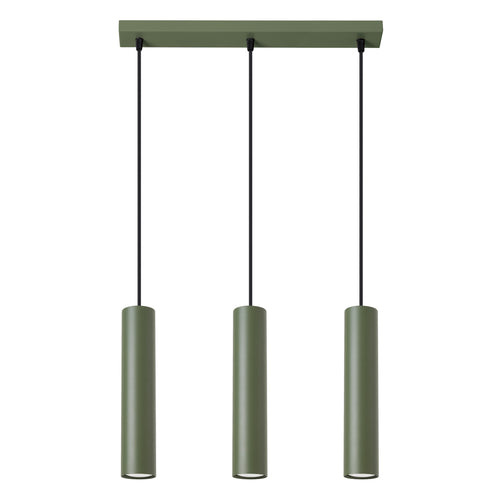 Sollux Lighting Hanglamp LAGOS 3L olijfgroen - 45x6x98cm