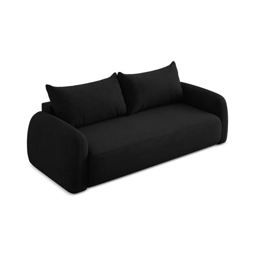 LaMiaSofa 3-zits slaapbank Amalfi - chenille stof - zwart - 250x112x90