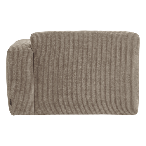 WOOOD chaise longue bank rechts Mojo Base - Rib - Donkerzand - 74x112x162