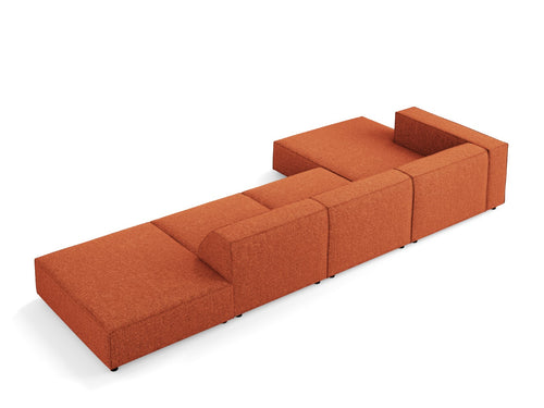 Cosmopolitan Design linker hoekbank Arendal 5-zits, chenille, terracotta - 166x341x70cm