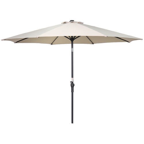 Lotus parasol - Ø300 cm - carbon black - ecru