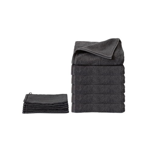 Ten Cate handdoeken 6 stuks - 50x100 cm - washandjes 6 stuks - antraciet - vtwonen shop