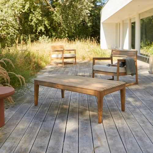 Tikamoon Lage tuintafel van gerecycled massief teak - Naturel