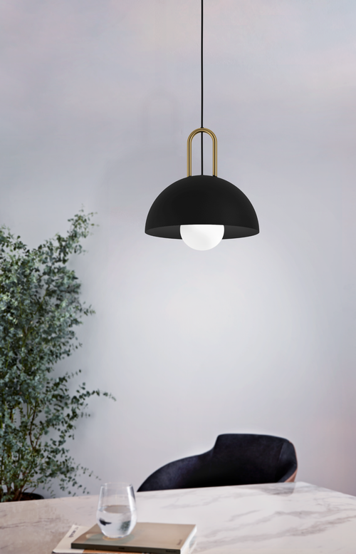 EGLO hanglamp Calmanera - e27 - ø 32,5 cm - zwart/geelkoper - vtwonen shop