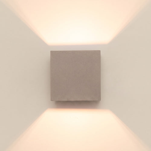 Sollux Lighting Wandlamp QUAD 1 taupe - 10x12x10cm