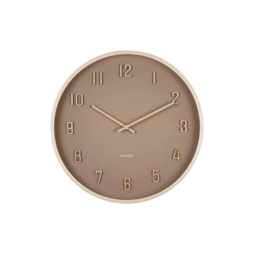 Karlsson wandklok Nervadura - bruin - Ø40.8cm
